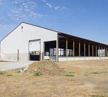 comprar Ambiental Prefabricado Estrutura de aço de metal leve Leite Leite Leite Boi Vaca Estaleiro Cabana Edifício agrícola online manufacture