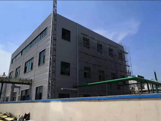 Buy Steel Frame High-Rise Prefab Workshop with Office online manufacture