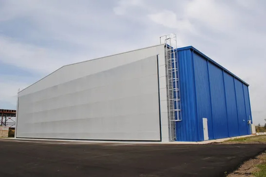 Buy Portable Container Loading Metal Prefabricated H Steel Structural Airplane Hangar online manufacture