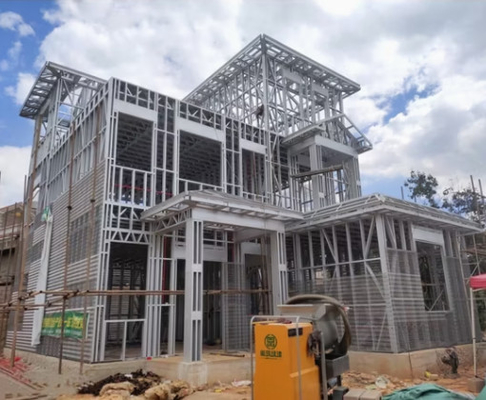 ซื้อ คอนเทนเนอร์โหลด โครงสร้างเหล็กที่กําหนดเอง กรอบอาคาร Prefab Q235 Q345 online manufacture