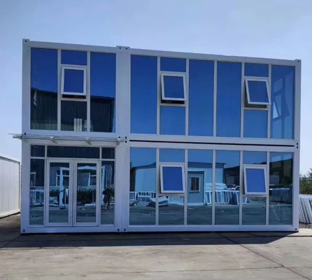Buy Glass Curtain Wall Prefabricated Steel Frame Office Container Showroom House online manufacture