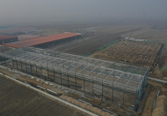 kaufen Umweltfreundliche und langlebige Stahlkonstruktions-Industriegebäude Herstellung Logistik und Lagerhaltung Industriepark-Layout online manufacture