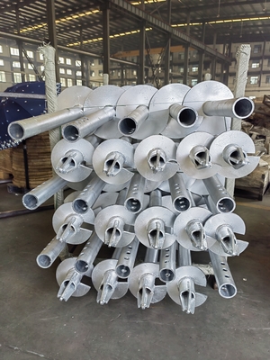 Buy Prefabricated Galvanized Steel Round Spiral Ground Anchor Helical Screw Piles online manufacture