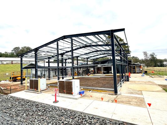 kopen Voorgefabriceerd staal Warehouse Prijs Schuuropslag Outdoor Industrial Steel Warehouse Constructiemateriaal online vervaardiging