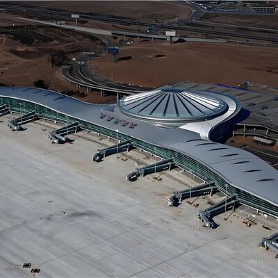 Buy Modern Design Airport Terminal Hall Prefabricated Steel Structure Space Frame Trusses Roof online manufacture