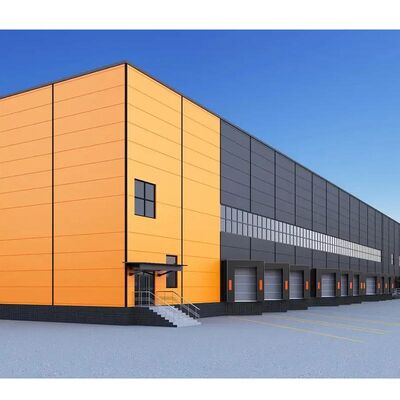comprar Almacén de acero prefabricado de bajo costo con paneles aislados y fácil montaje para uso industrial Fabricación en línea