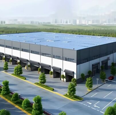 kopen Hot Dip gegalvaniseerd geprefabriceerd stalen gebouw met een op maat gemaakte opzet en een hoge kraancapaciteit online vervaardiging