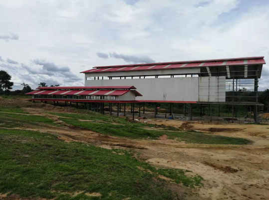 comprar Almacén prefabricado de estructura metálica de estructura de acero de tramo personalizable con galvanizado en caliente y diseño liviano Fabricación en línea