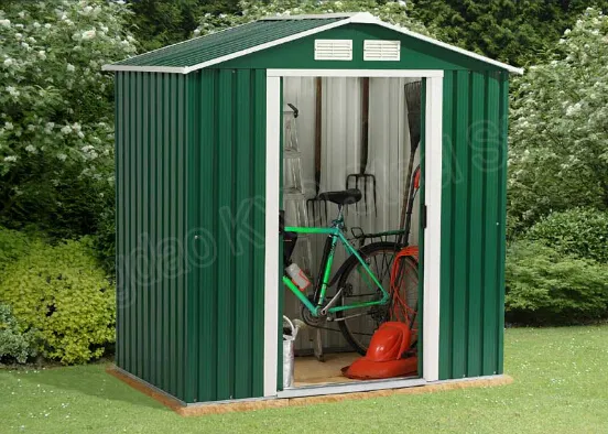 Backyard Lawn Outdoor Storage Steel Garden Shed With Sliding Door 5