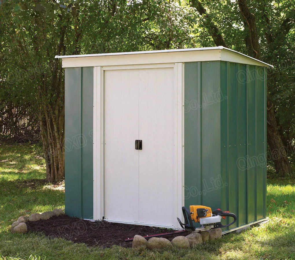 Backyard Lawn Outdoor Storage Steel Garden Shed With Sliding Door 1