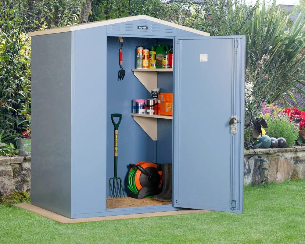 Backyard Lawn Outdoor Storage Steel Garden Shed With Sliding Door 0