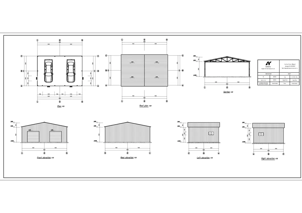 Light Steel Structure Car Storage Shed Carport Self Storage Facility 9