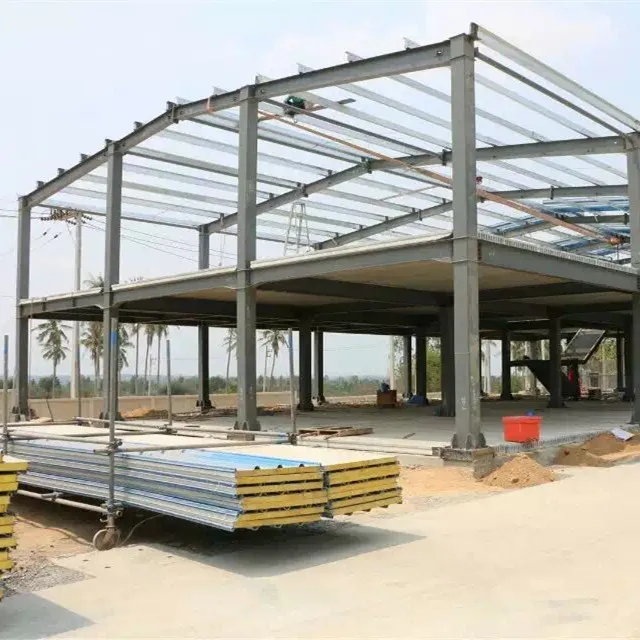 54 M2 Prefab Lightweight Steel Frame Garage Carport Storage Shed 4