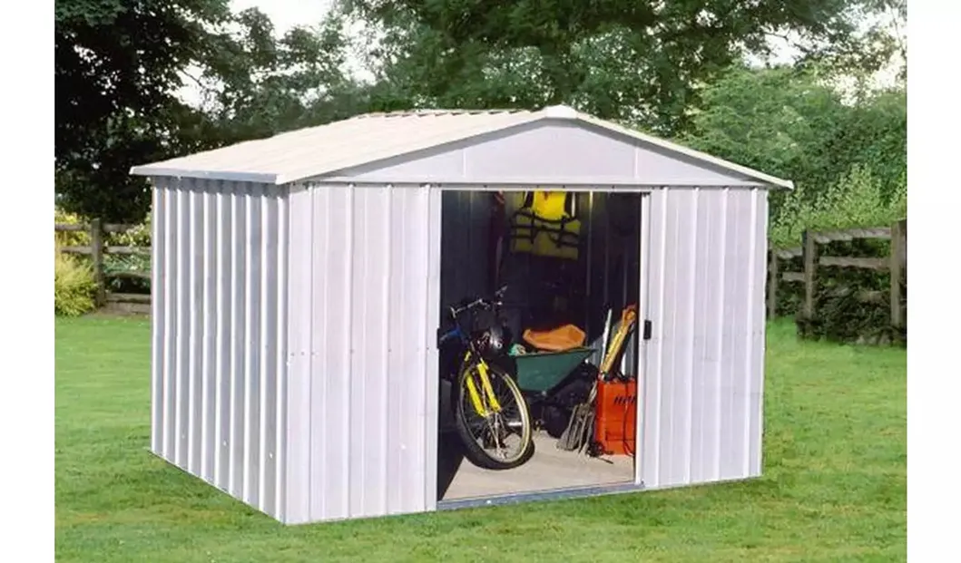 Outdoor Tool House Home Courtyard Galvanized Square Tube Garden Metal Storage Shed 0