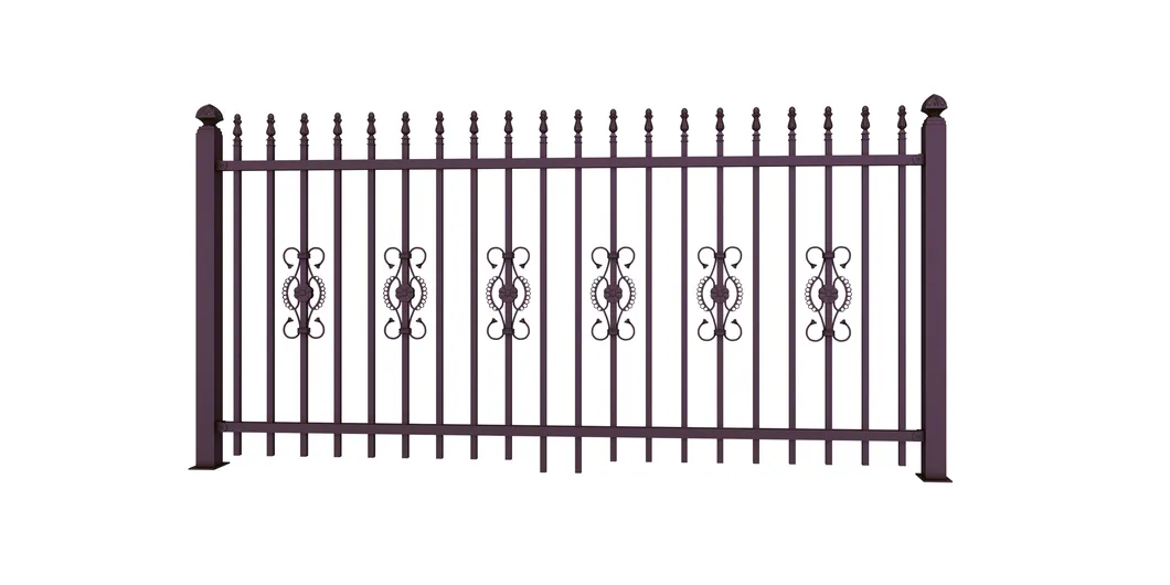 Factory Wholesale Galvanized Square Tube Wrought Iron Fence 1