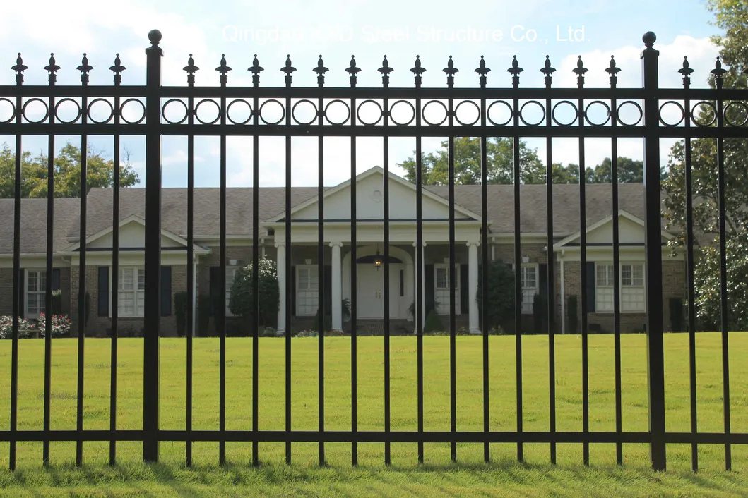 Factory Wholesale Galvanized Square Tube Wrought Iron Fence 4