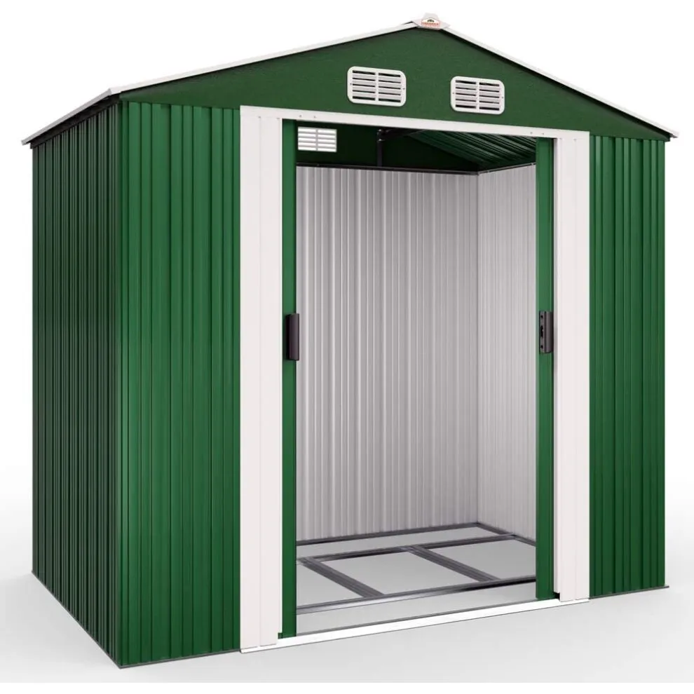 Metal Utility Tool House Galvanized Steel Frame Outdoor Storage 6