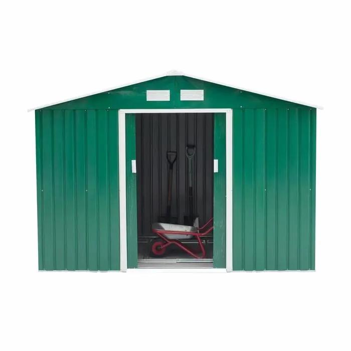 Metal Utility Tool House Galvanized Steel Frame Outdoor Storage 11