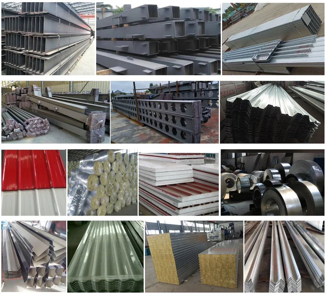 Metal Frame Construction Steel Structure Building Section H Steel Column and Beam Structural Warehouse Workshop 5