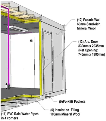 20FT Prefabricated Modular Movable Container House For Mining Camp Offices Labor Dormitory 13