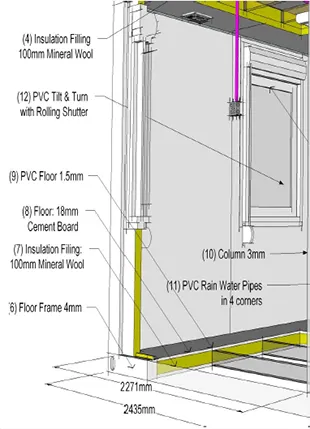 20FT Prefabricated Modular Movable Container House For Mining Camp Offices Labor Dormitory 14