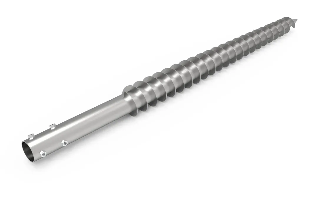 Lightweight Hot Dip Galvanized Steel Screw Anchors Steel Solar Energy System 1