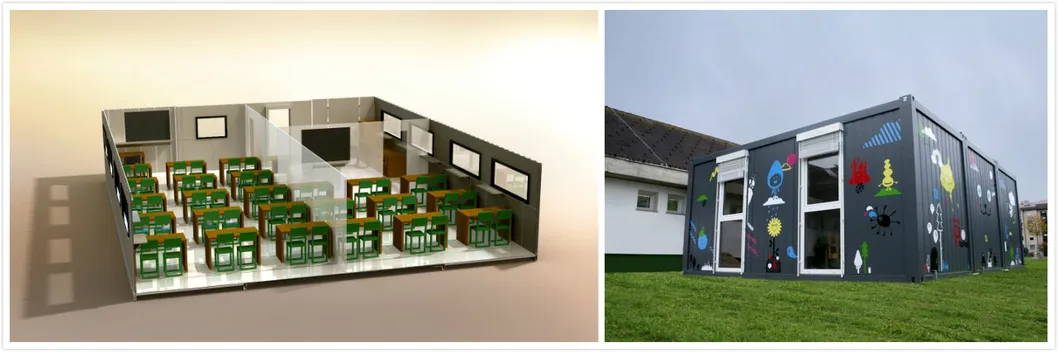 Casa contêiner pré-fabricada modular de estrutura de aço para campo de mineração 1