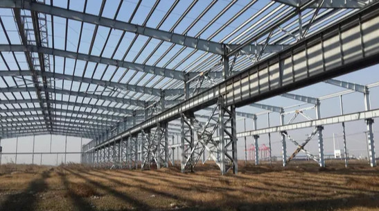 Clear Span Steel Pre Engineered Metal Building Column Framed Prefab Industry Prefab House